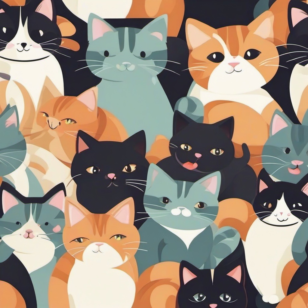 Cat Background Wallpaper - background cute cat cartoon  