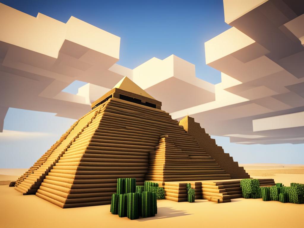 egyptian pyramid filled with treasures and traps - minecraft house ideas minecraft block style