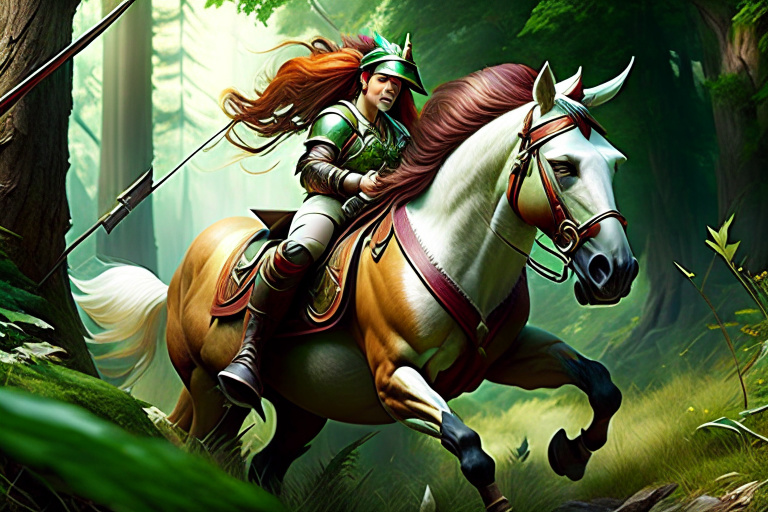 centaur ranger, thalas stormhoof, galloping through the wilderness with unerring accuracy and swiftness. 