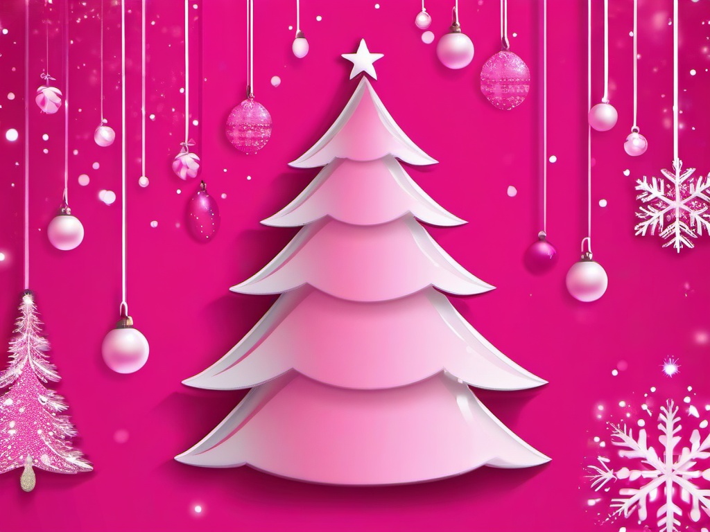 Pink Christmas Phone Background  