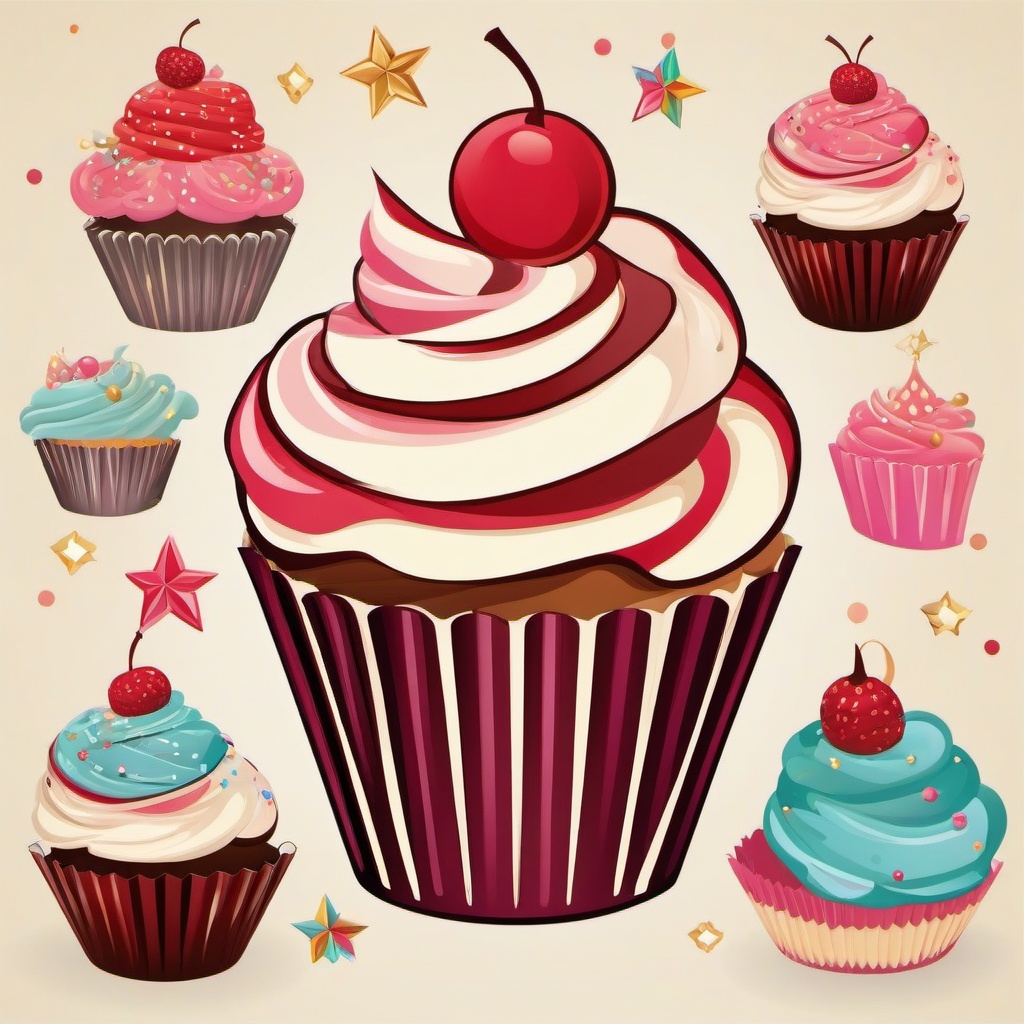 Cupcake clipart - cupcake with themed decorations  