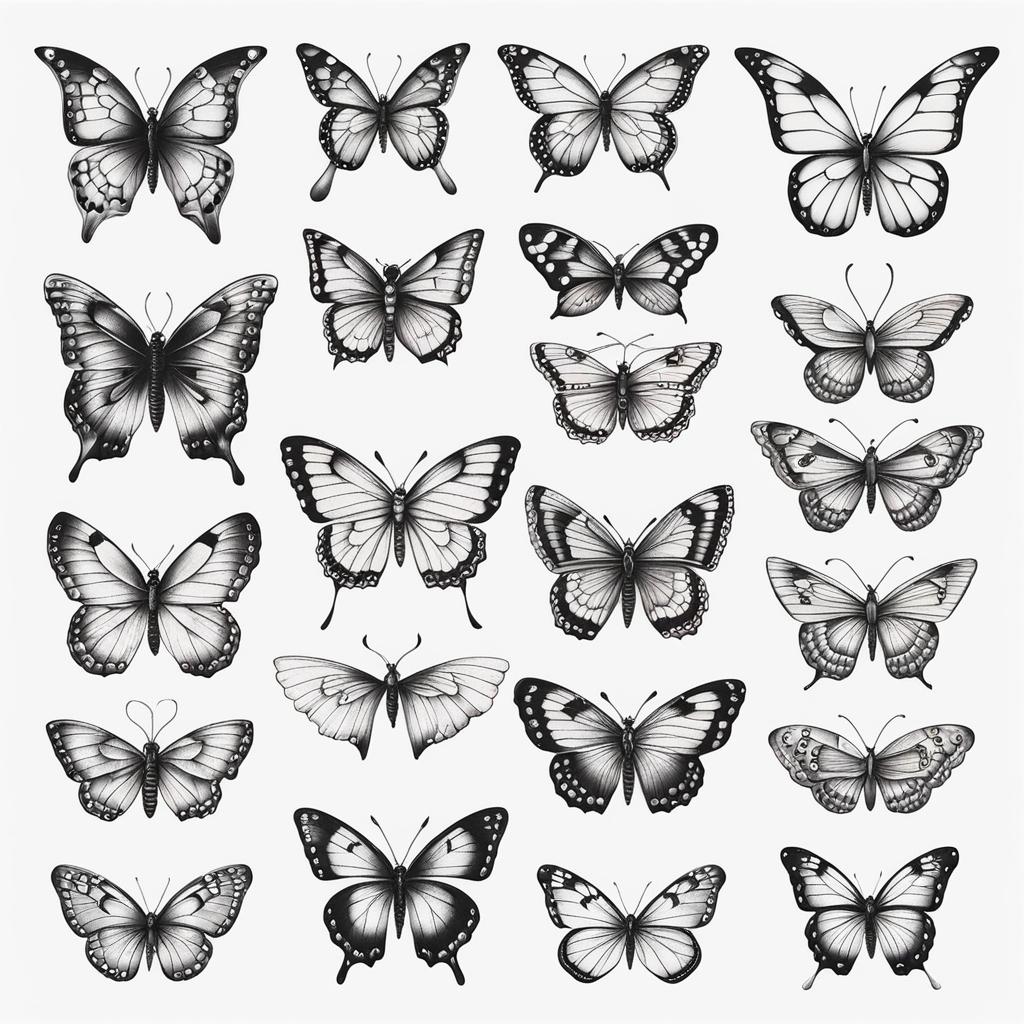 Meaningful small butterfly tattoos,Symbolic and personal small butterfly tattoos. tattoo design, white background