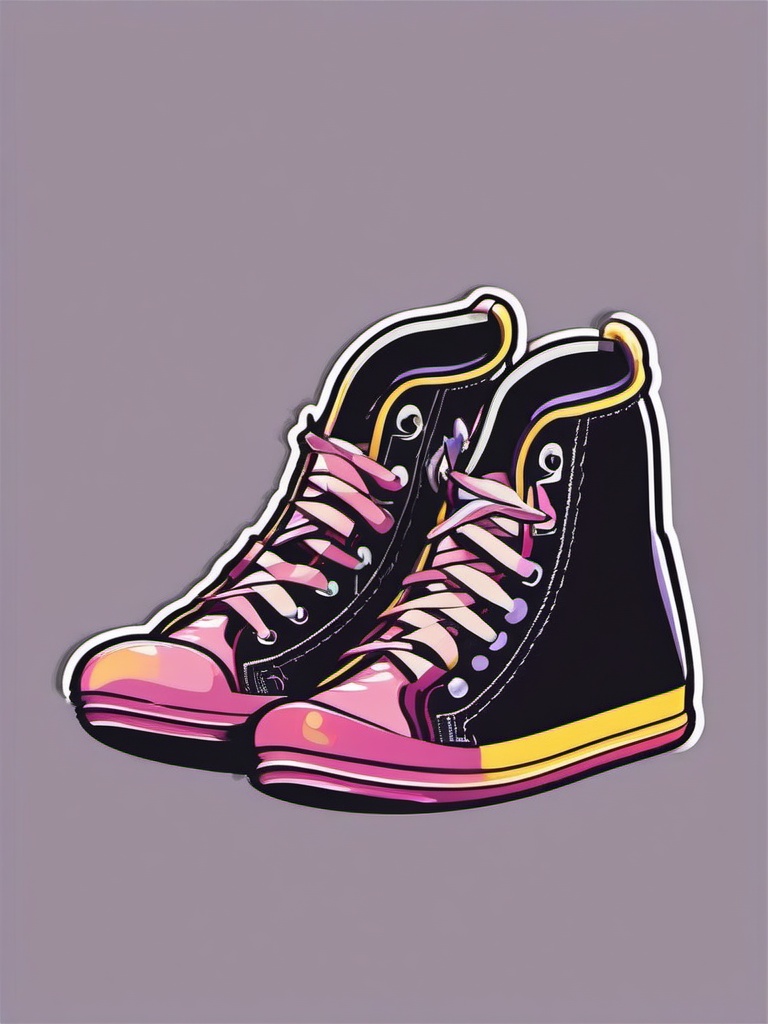 Dance shoes sticker- Groovy and rhythmic, , sticker vector art, minimalist design