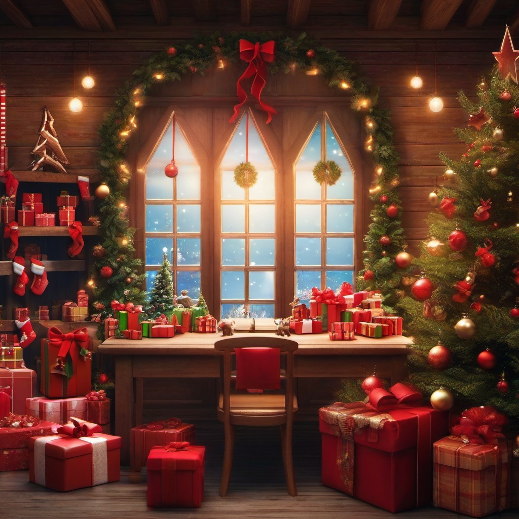 Christmas Background Wallpaper - santa's workshop zoom background  