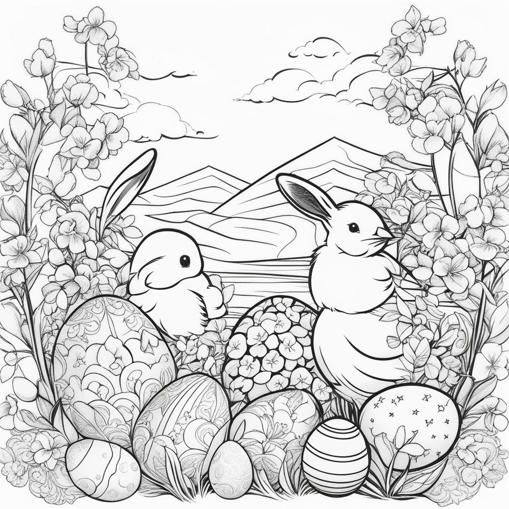 easter clip art black and white 