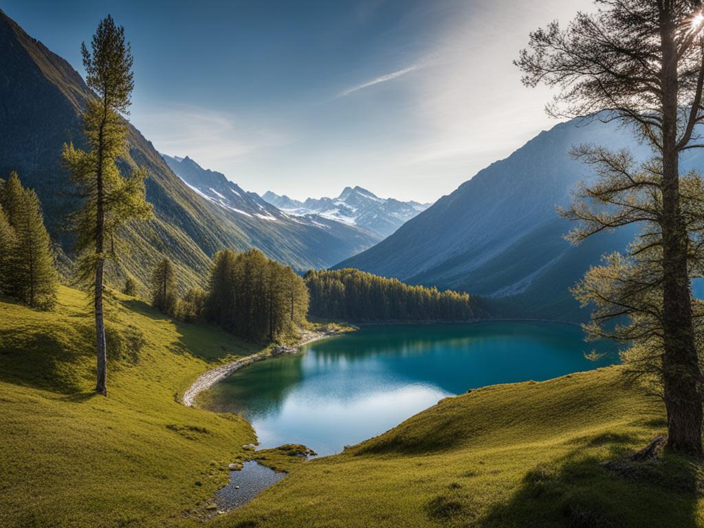 untouched mercantour national park - sketch the untouched landscapes of mercantour national park, nestled in the french alps, known for its pristine wilderness. 