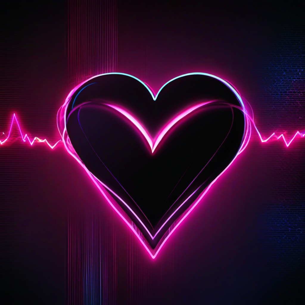 Heart Background Wallpaper - neon heartbeat wallpaper  