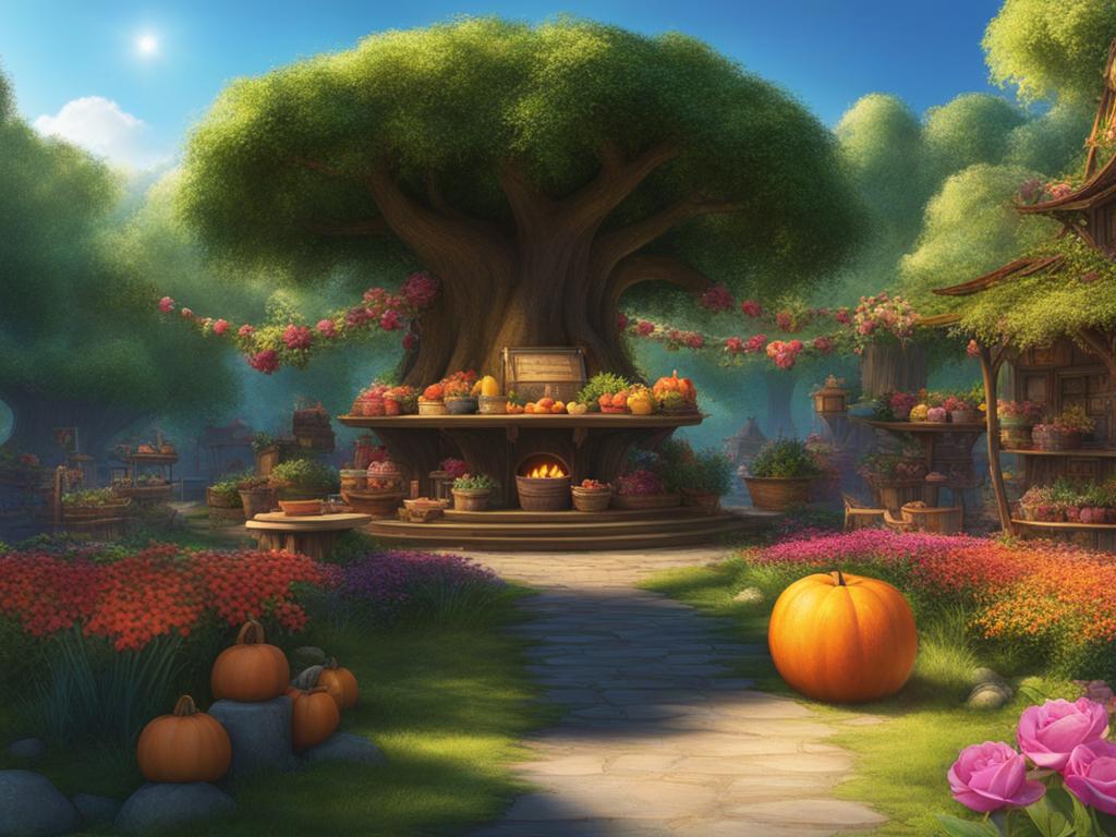 marketplace in the heart of the enchanted forest 