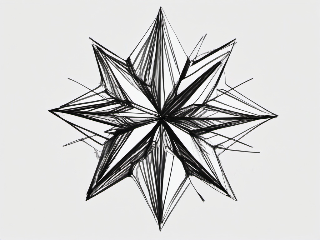 sketch of a star  minimal rough sketch scribbles,doodles,black and white