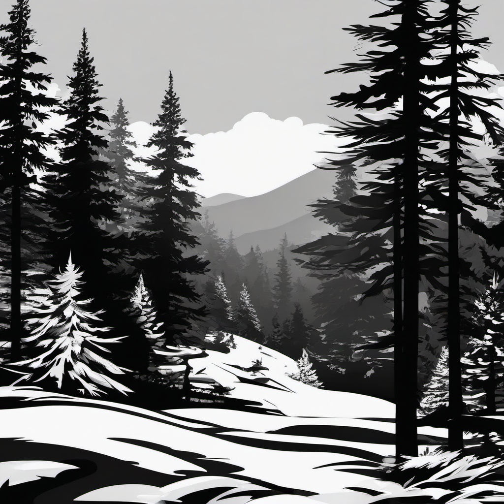 Forest Background Wallpaper - black and white forest background  