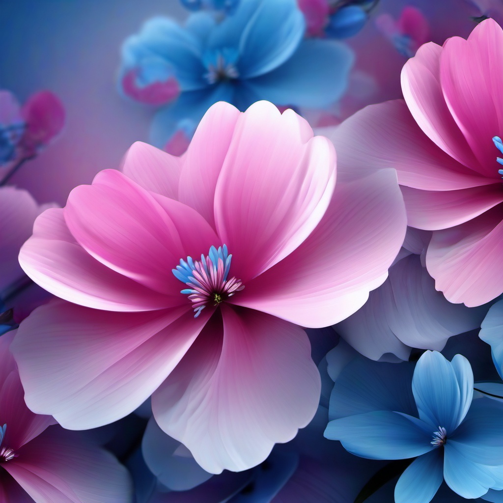 Flower Background Wallpaper - blue pink flower wallpaper  