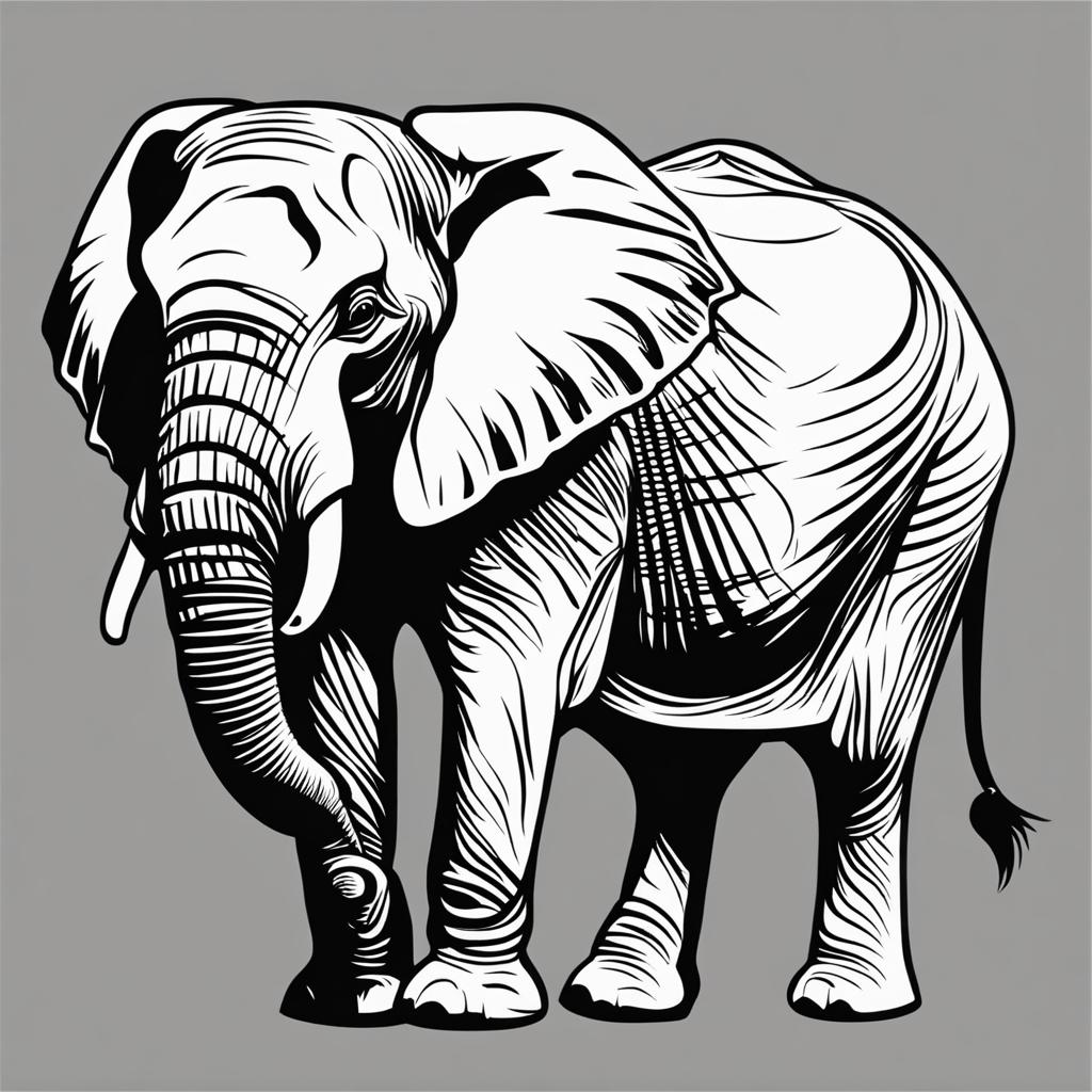 elephant clipart - displaying majestic presence. 