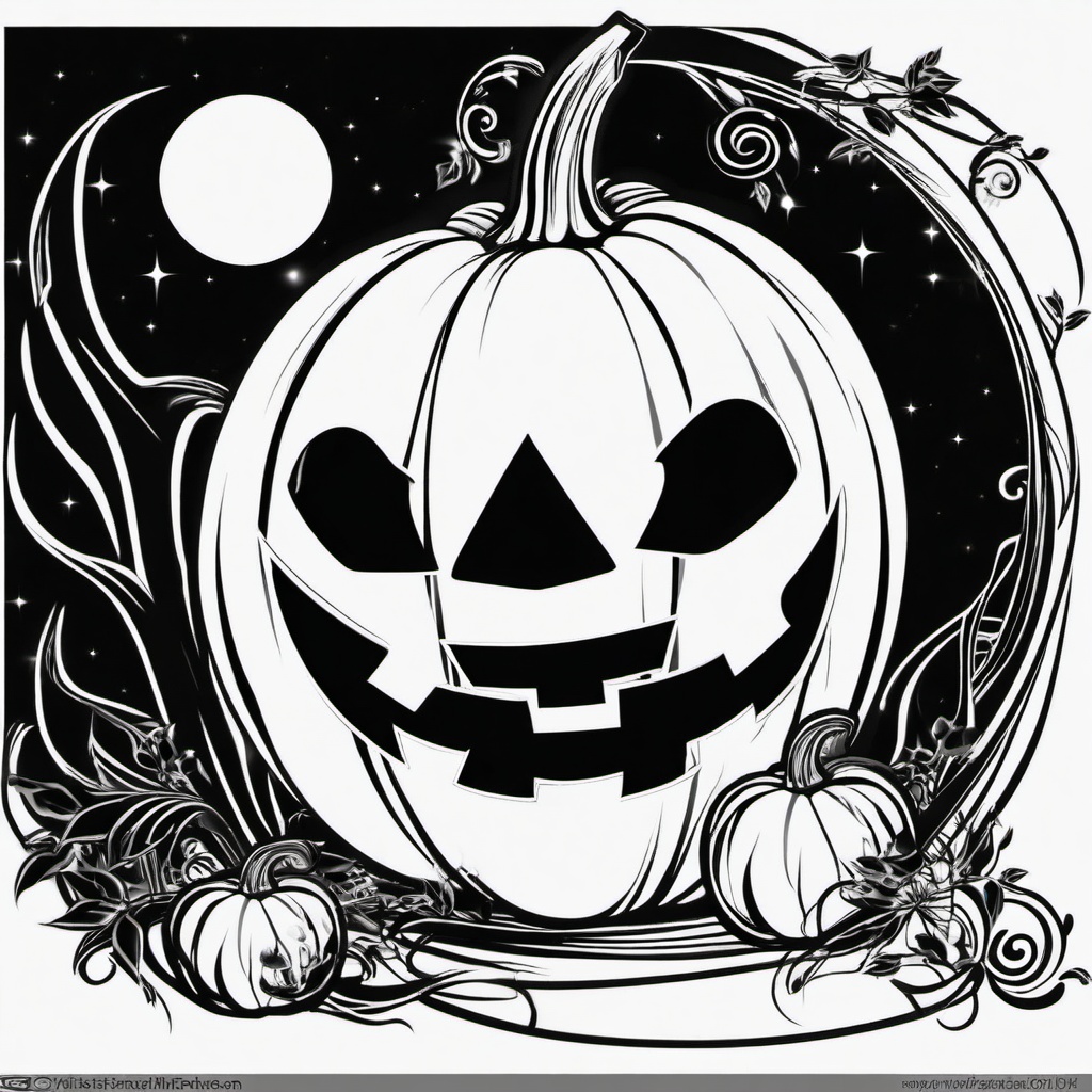 Jack O Lantern clipart - glowing pumpkin at night  clipart