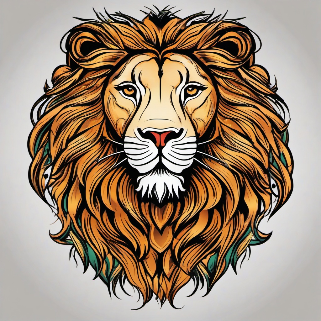 best leo tattoo  simple vector color tattoo