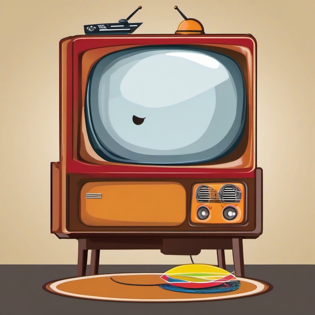 TV clipart - TV character fan art  vector clipart