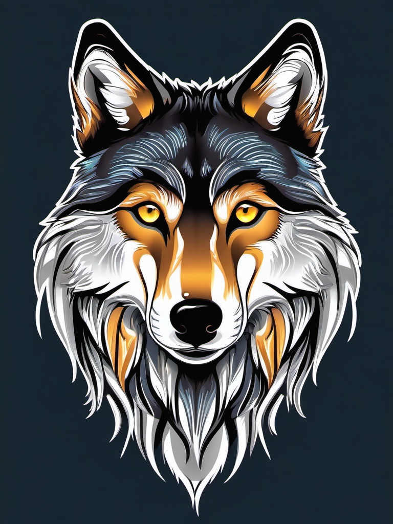 Wolf clipart - wolf with glowing eyes  clipart