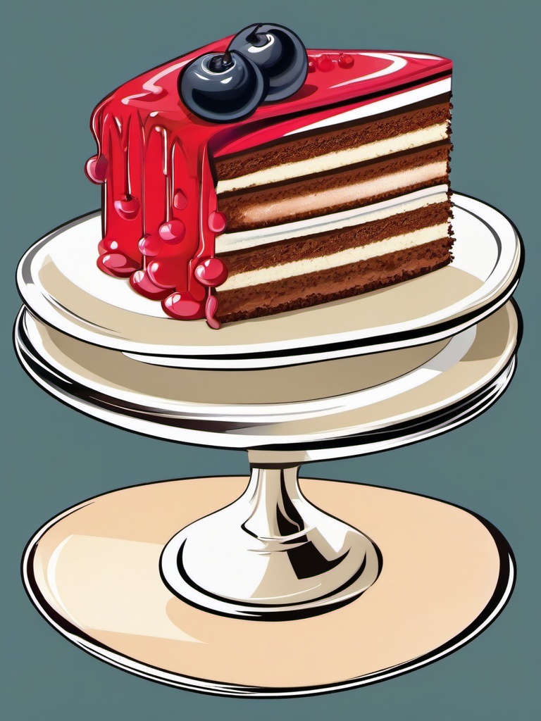 Cake clipart - slice of cake on a plate  