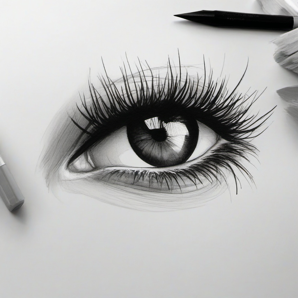 simple drawing of an eye  minimal rough sketch scribbles,doodles,black and white