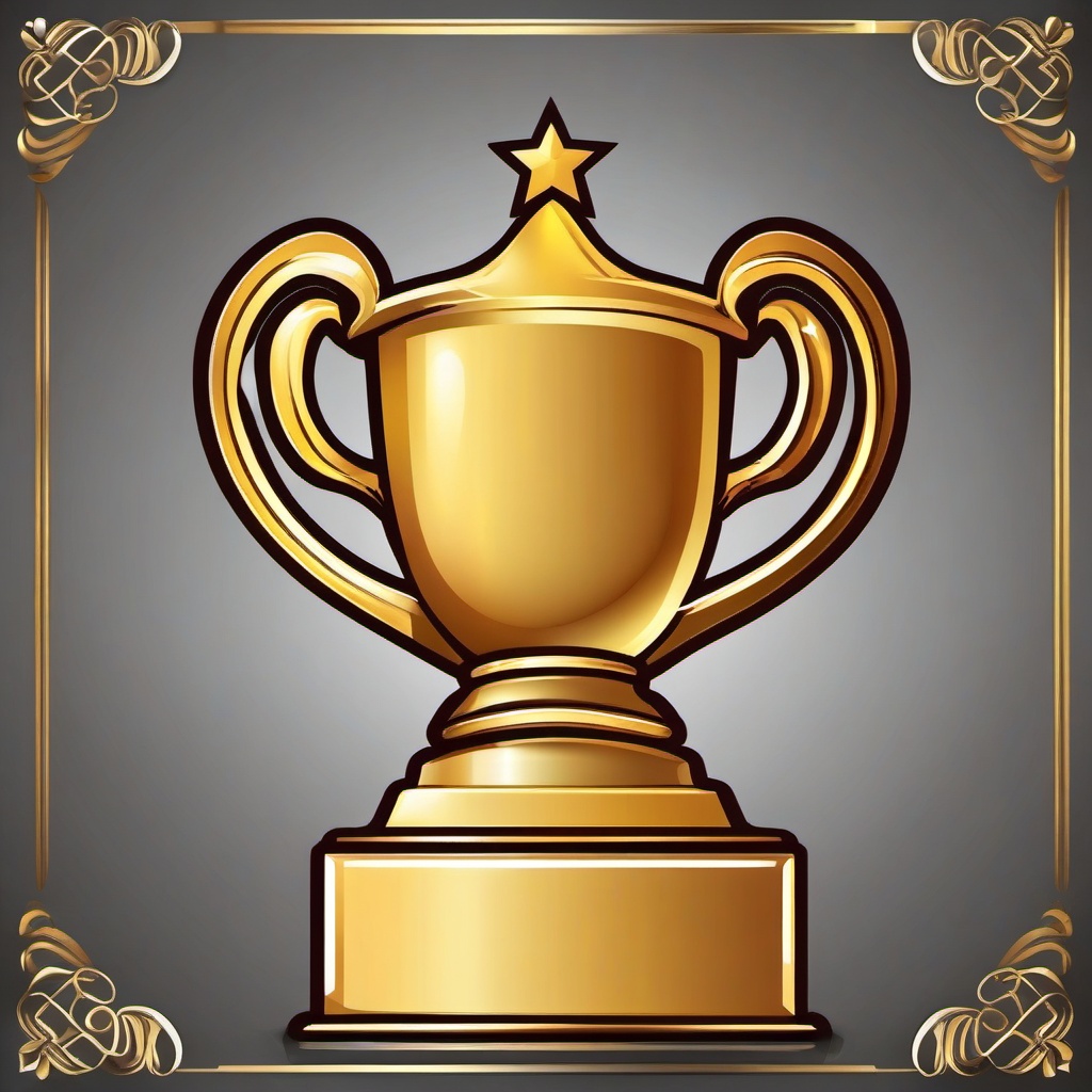 Trophy icon - Trophy icon for achievements and awards,  color clipart, vector art