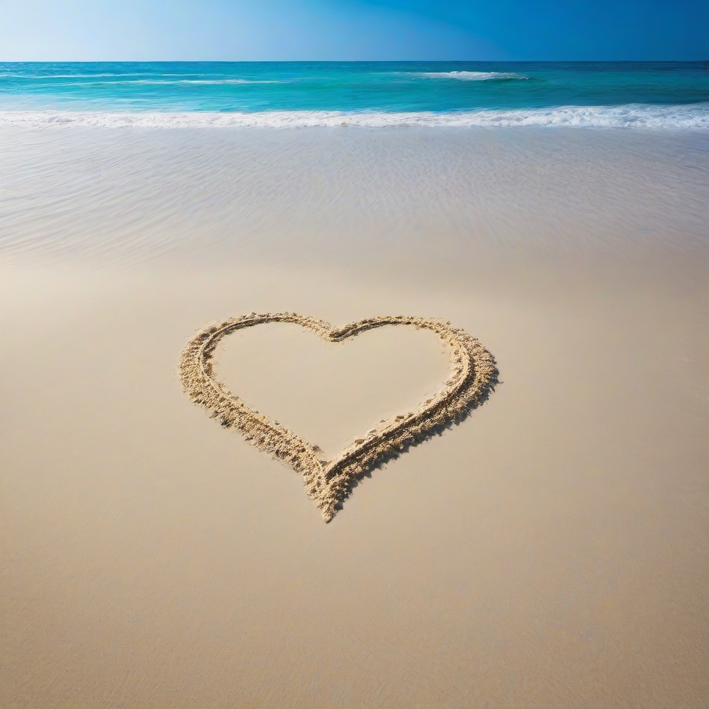 Beach background - beach heart background  