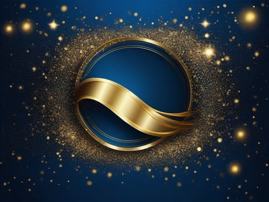 Blue Background With Gold Sparkles  