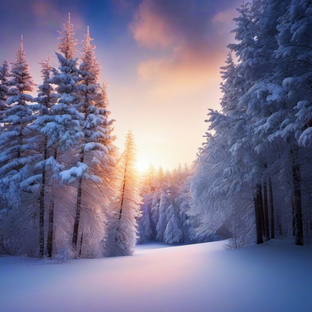 Snow Background Wallpaper - free winter scene wallpaper  