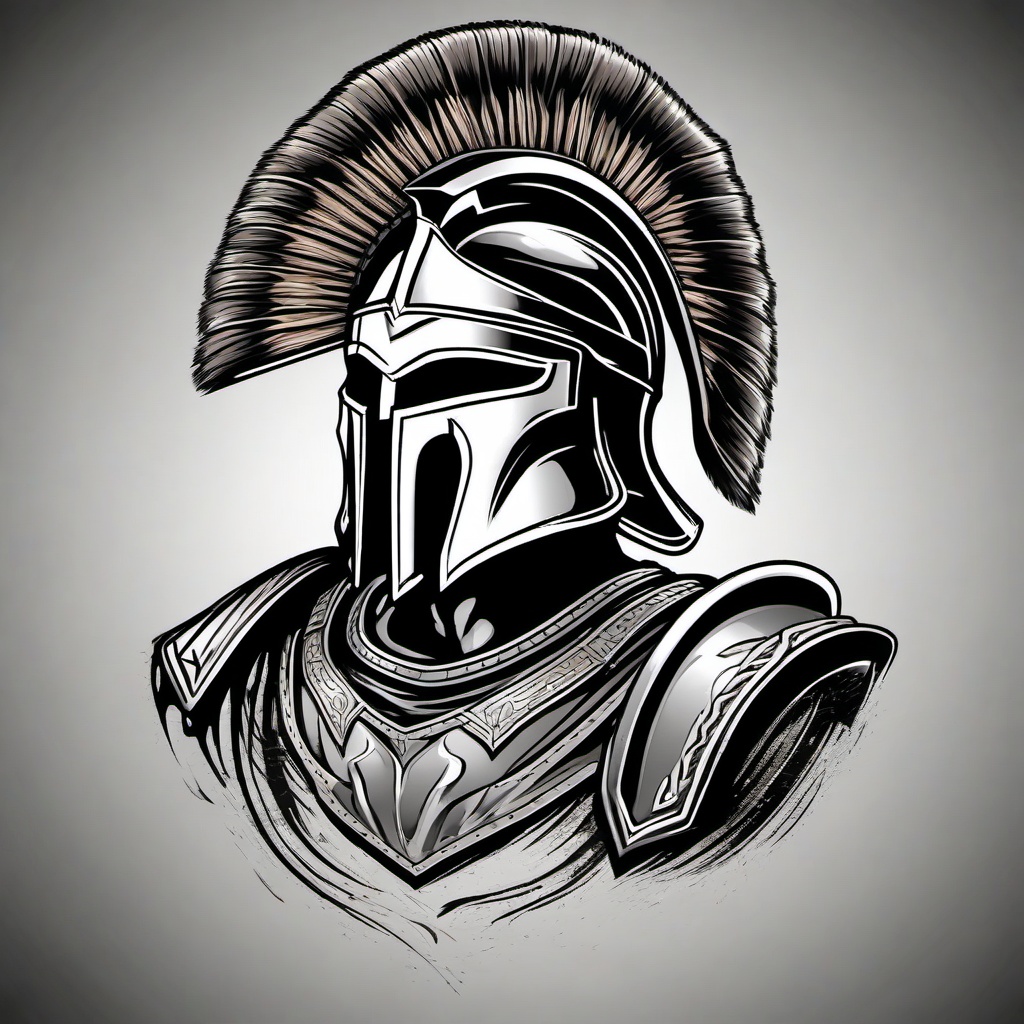 spartan warrior tattoo design  simple vector color tattoo