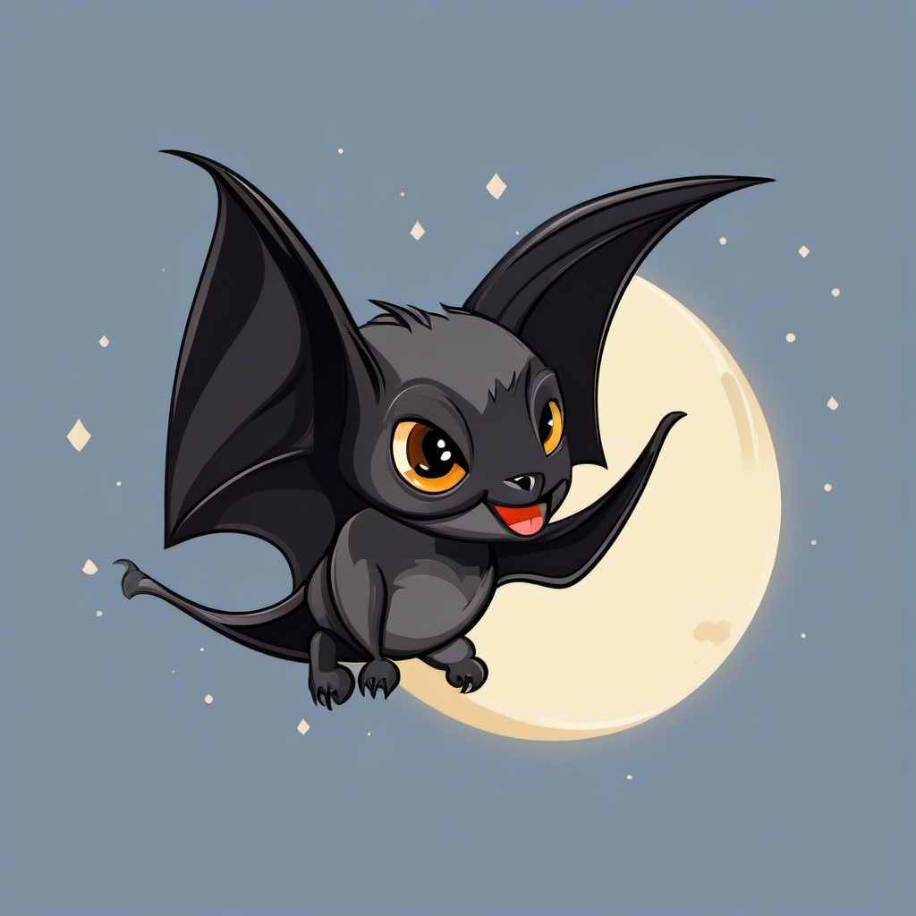 Bat clipart - bat with cartoonish features  