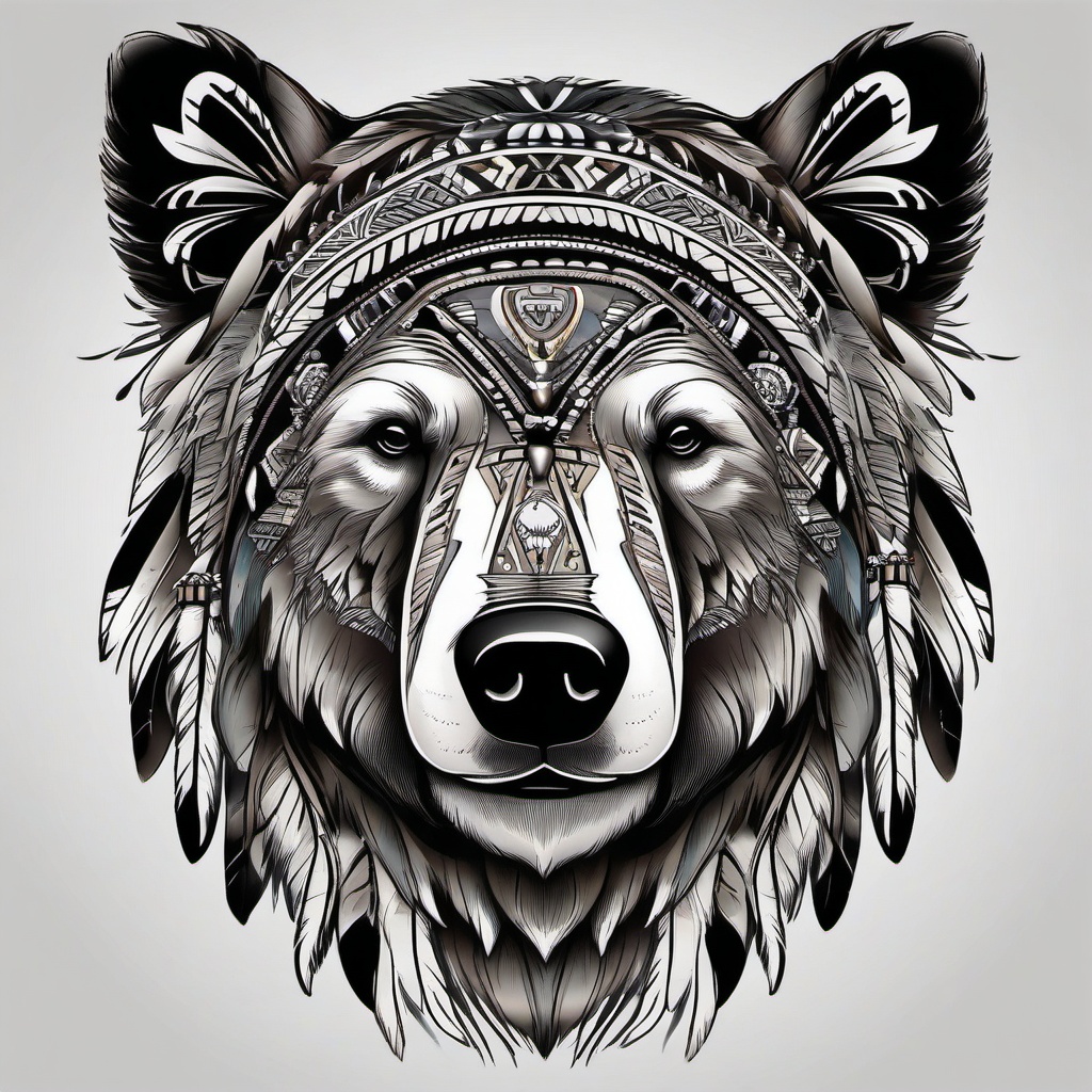 Native American bear tattoo 