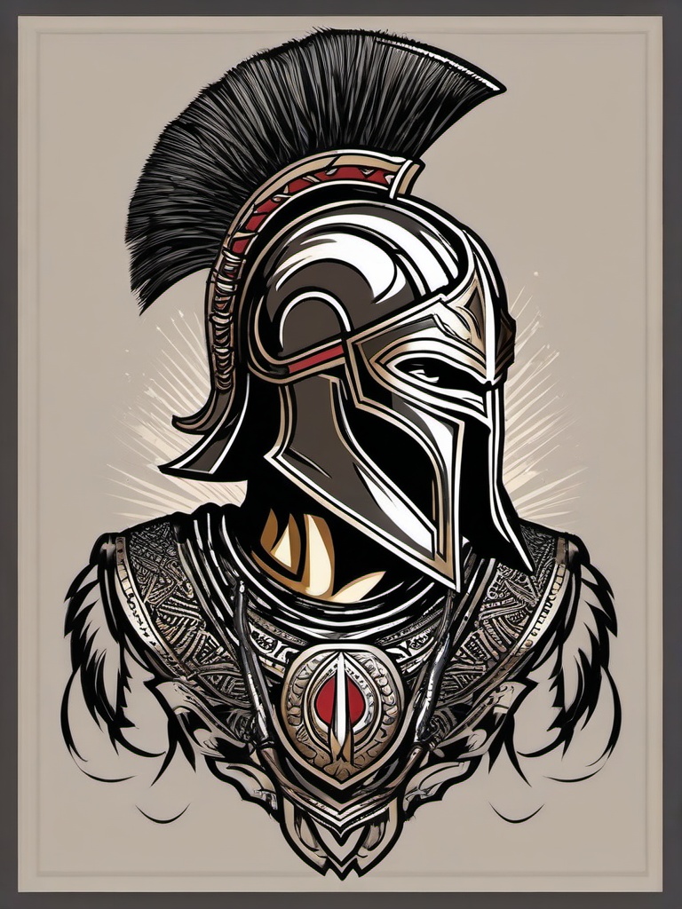 best spartan tattoo  simple vector color tattoo