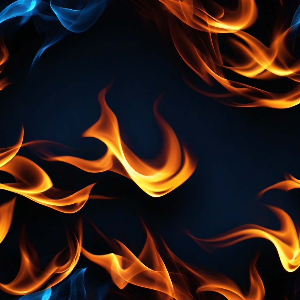 Fire Wallpaper - Blue-tipped flames dancing in the dark  background wallpaper