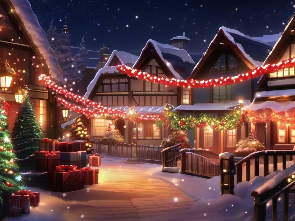 Christmas Anime Background  