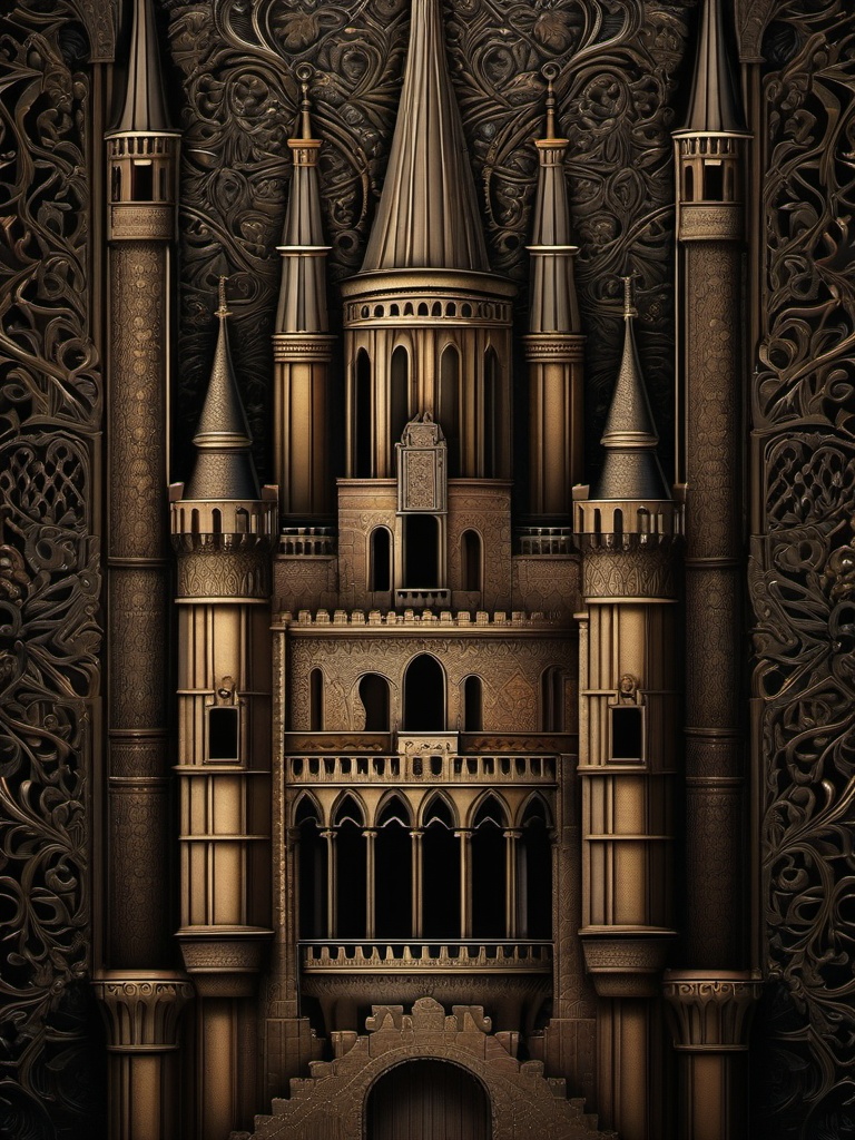 Medieval Castle Dark iPhone Wallpaper intricate details, patterns, wallpaper photo