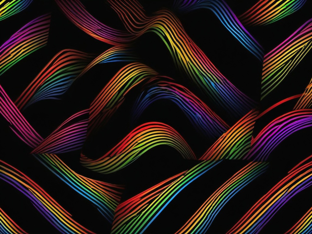 Rainbow Black Wallpaper  