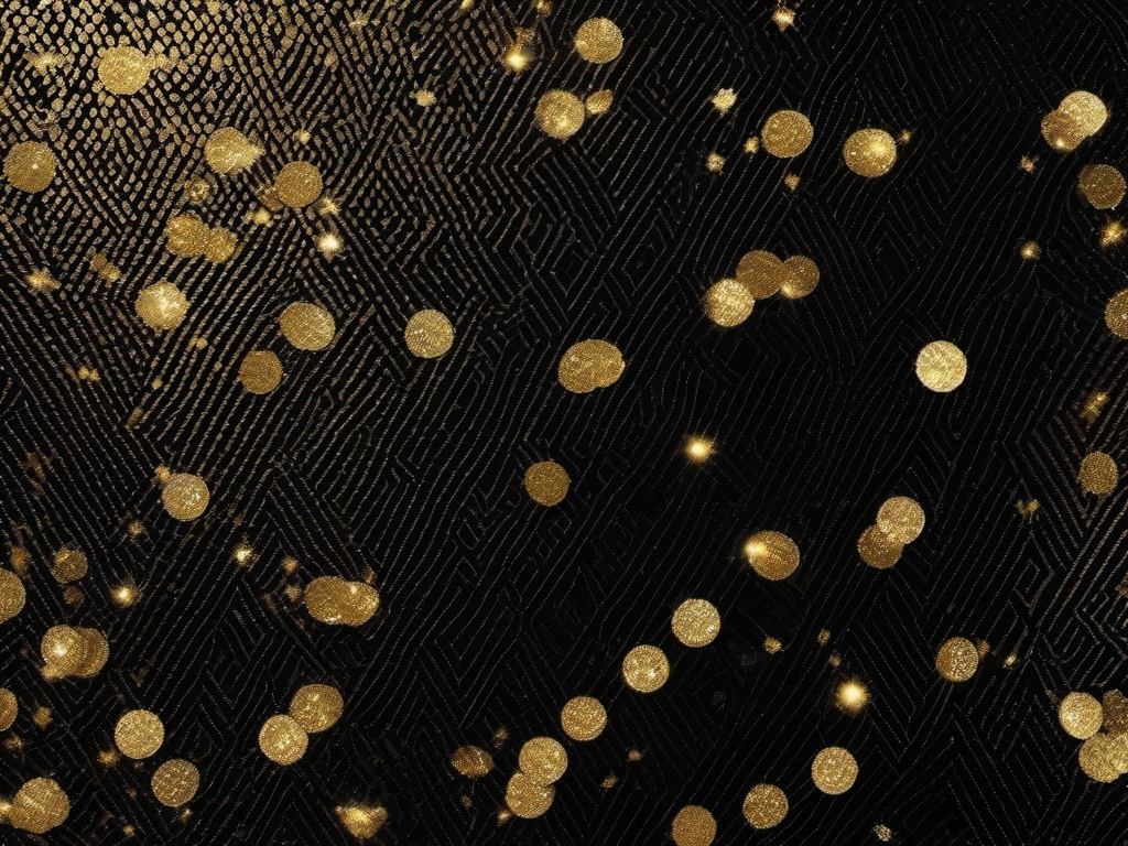 Glitter Gold Black Background  