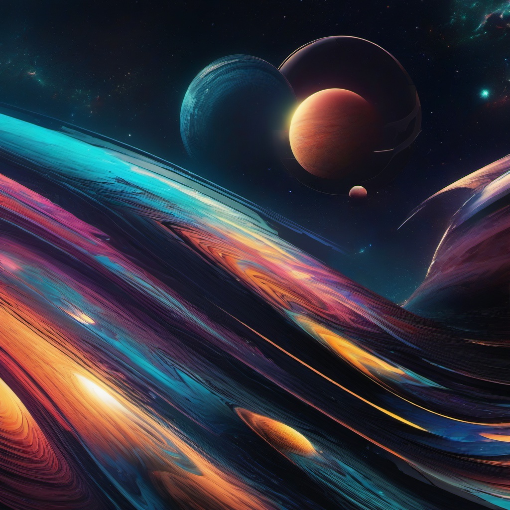 Dual Monitor Background - Dual-Screen Space Odyssey, Exploring Futuristic Galaxies  intricate patterns, splash art, wallpaper art