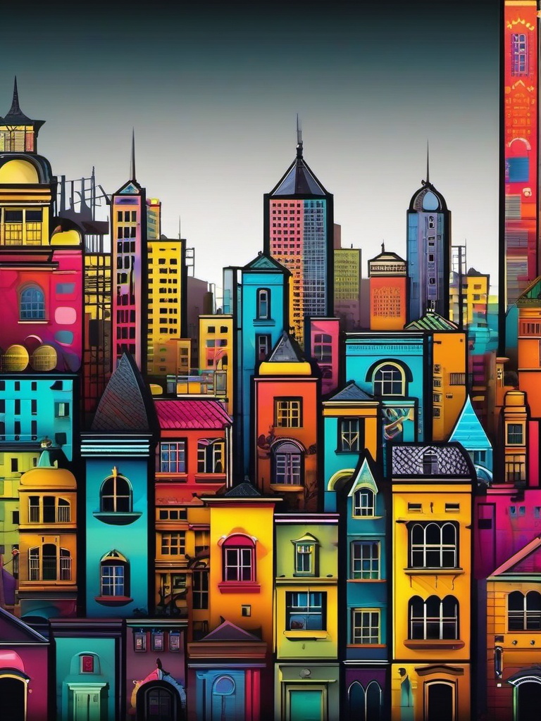 Free Desktop Wallpaper - Colorful Urban Street Art wallpaper, abstract art style, patterns, intricate