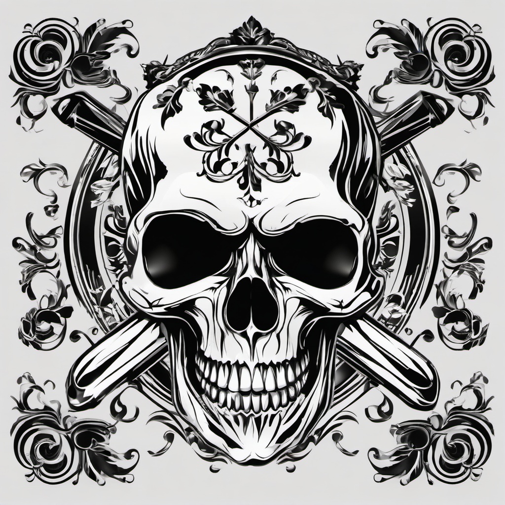 Skull clipart - skull and crossbones symbol  