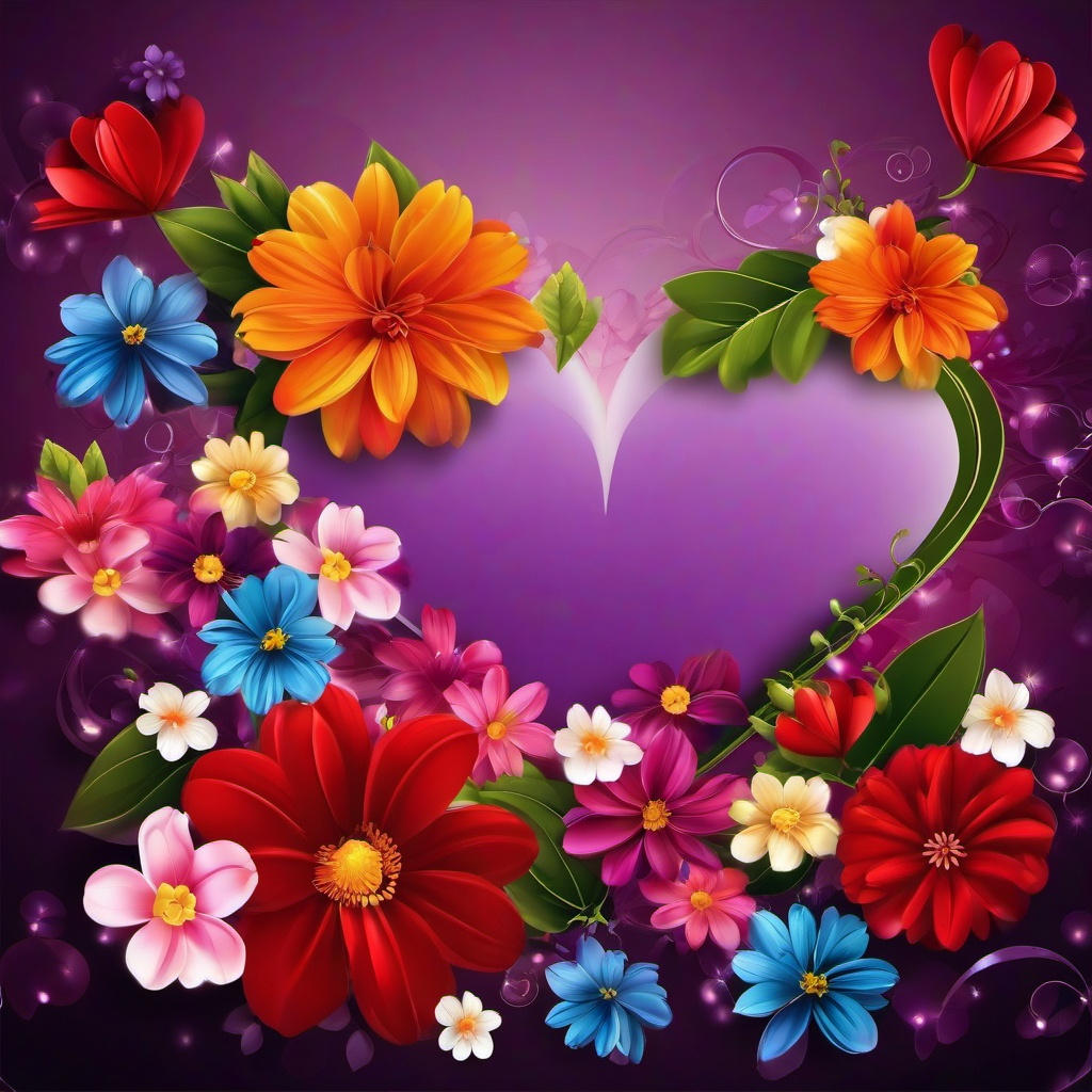 Flower Background Wallpaper - flower heart wallpaper  