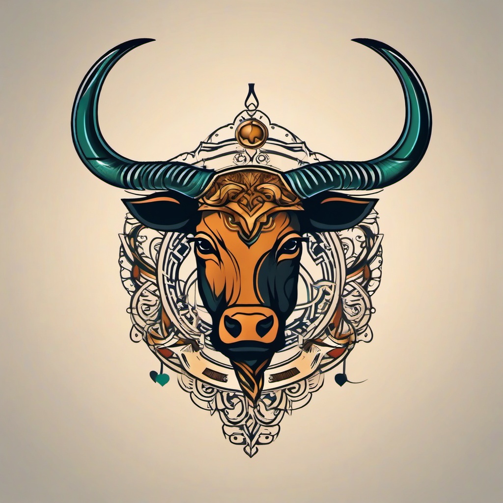 love taurus and libra combined tattoo  simple vector color tattoo