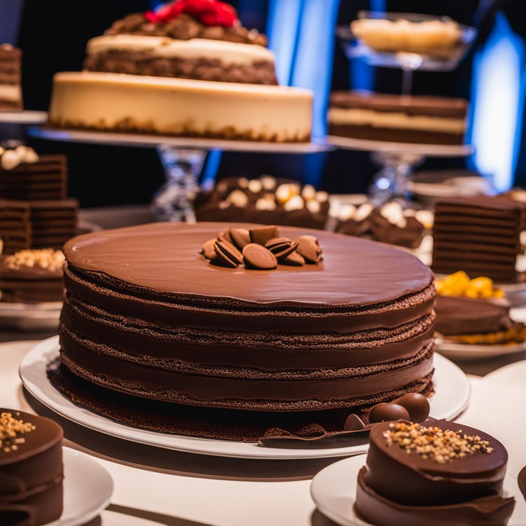 chocotorta at a dessert buffet - relishing layered chocotorta dessert with chocolate cookies at an extravagant dessert buffet. 