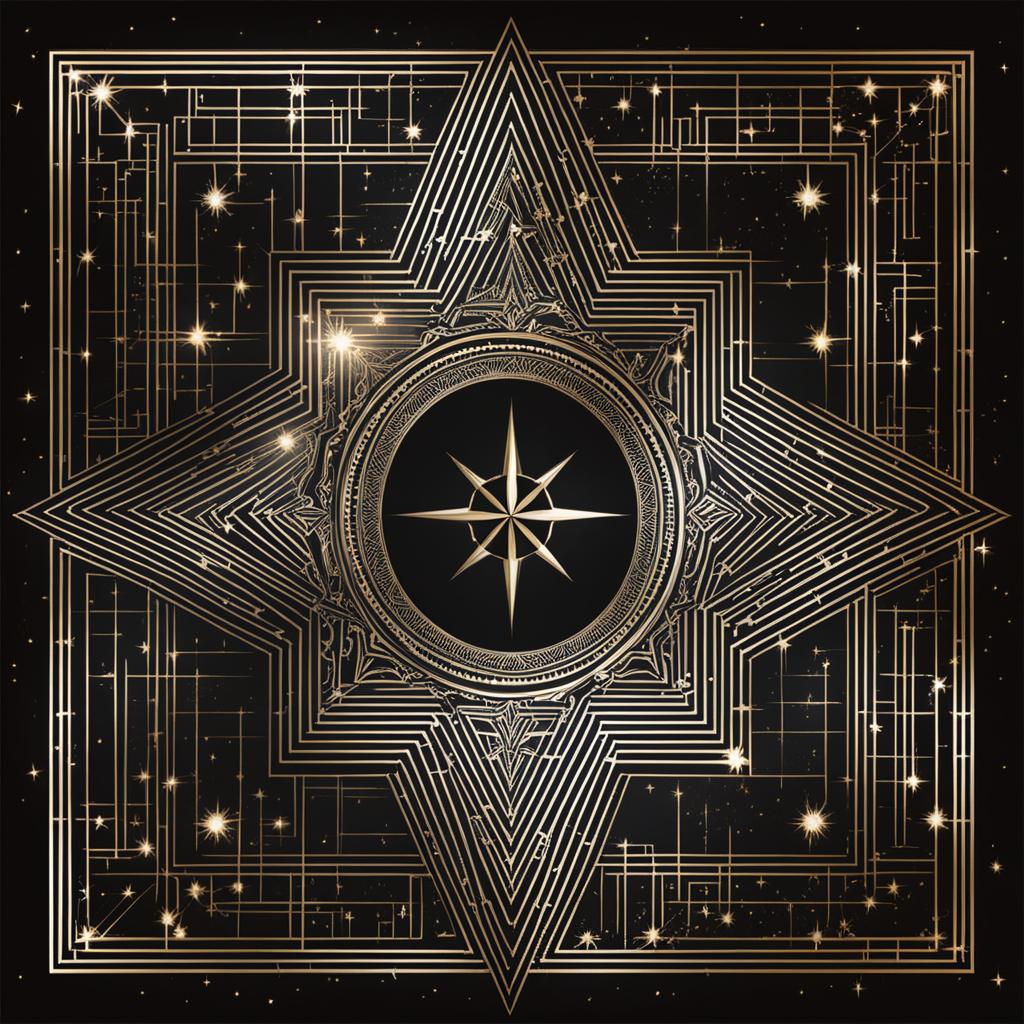 star clipart,guiding lost souls through a celestial maze 