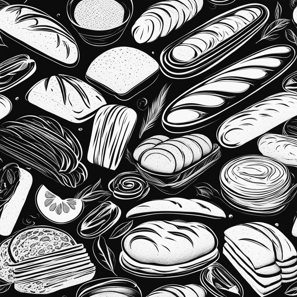 bread clipart black and white 