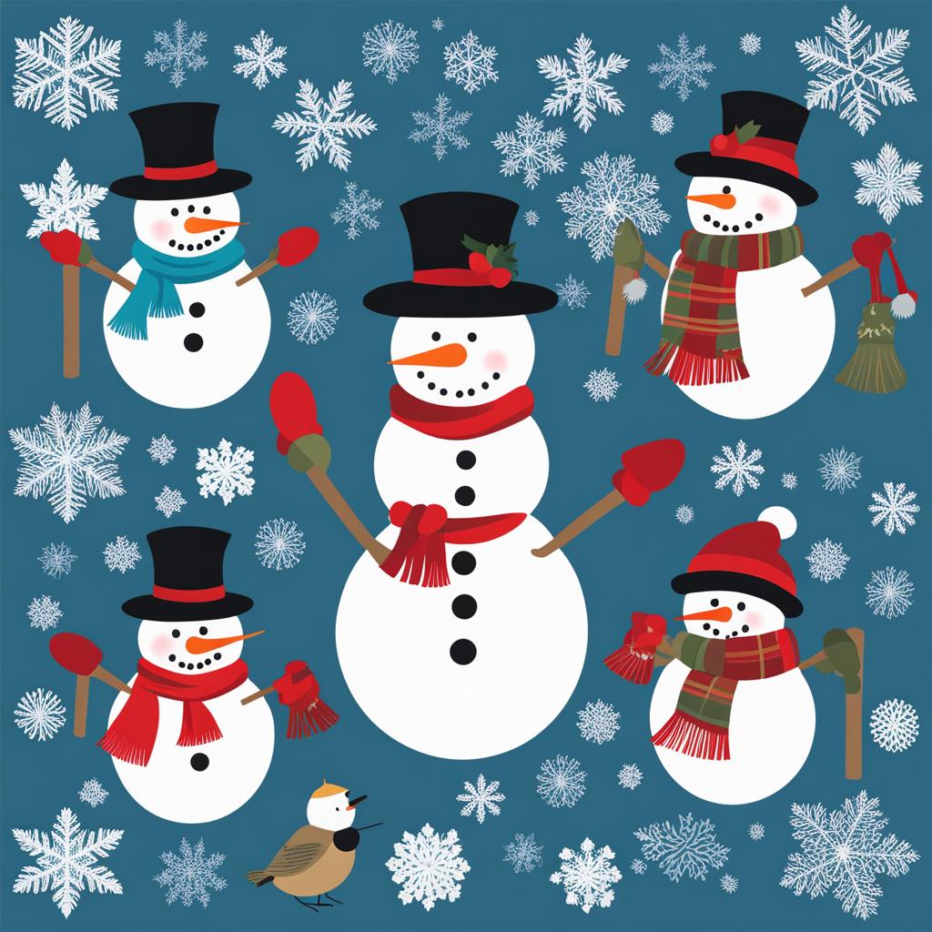 snowman clipart - embodying the charm of winter. 