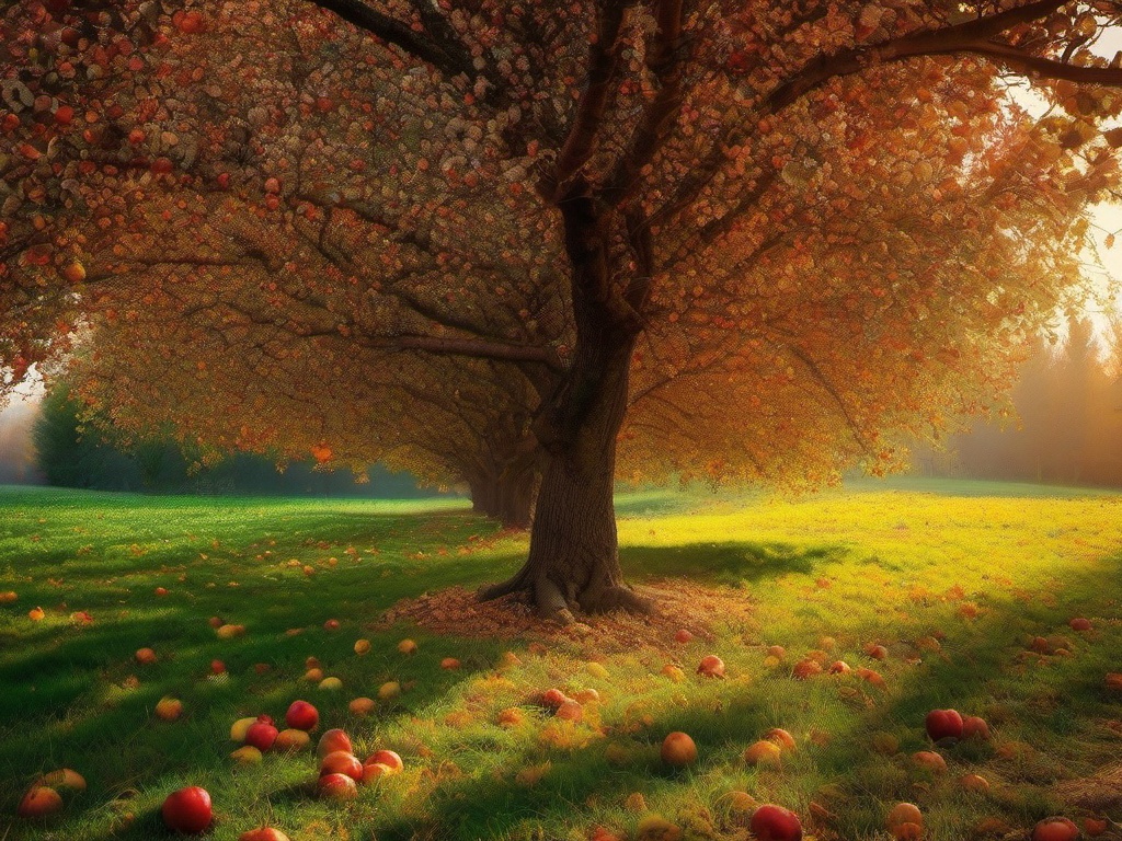 Apple Orchard Fall Wallpaper intricate details, patterns, wallpaper photo