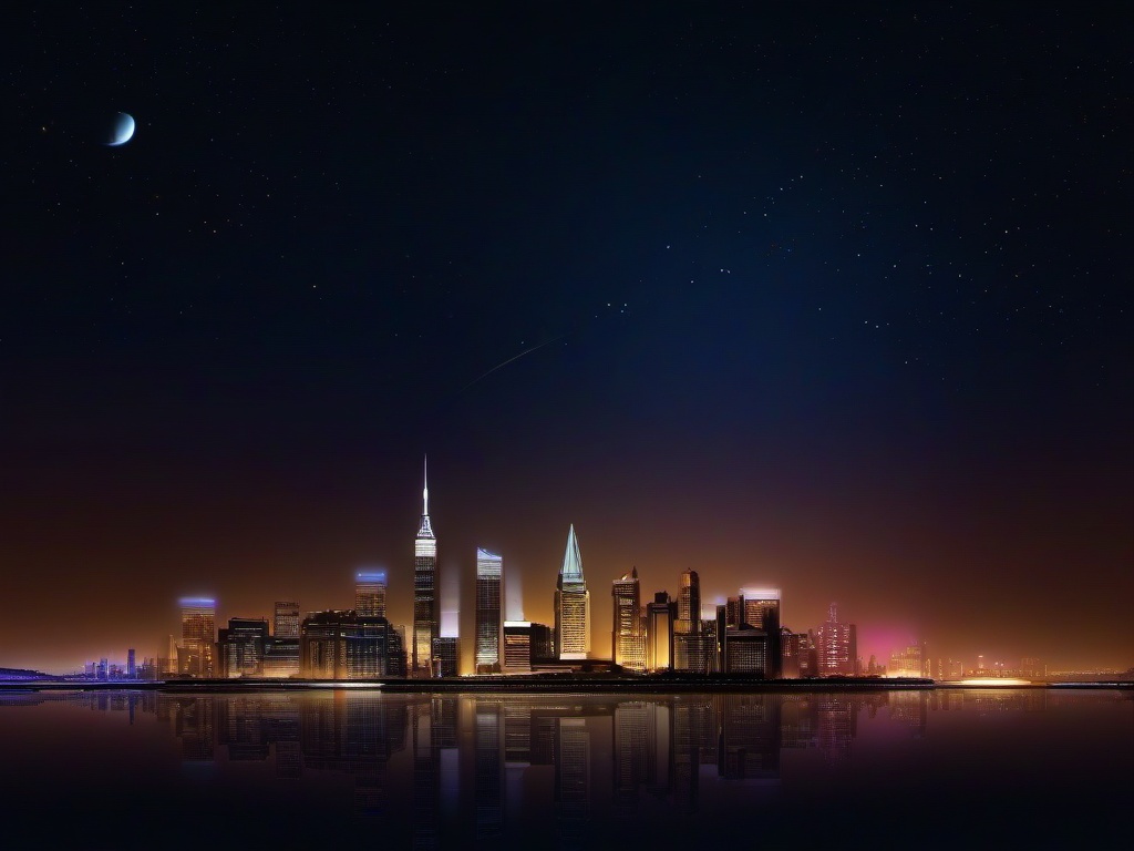 Night Skyline Background  ,desktop background wallpaper