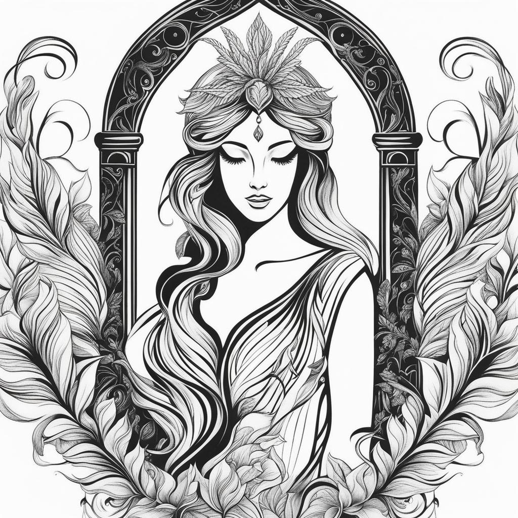 virgo tattoo black and white design 