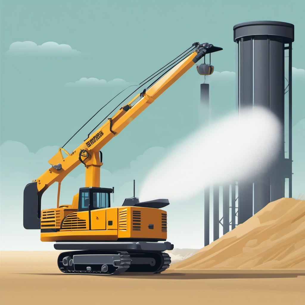 Construction Dust Control clipart - Dust control measures., ,vector color clipart,minimal