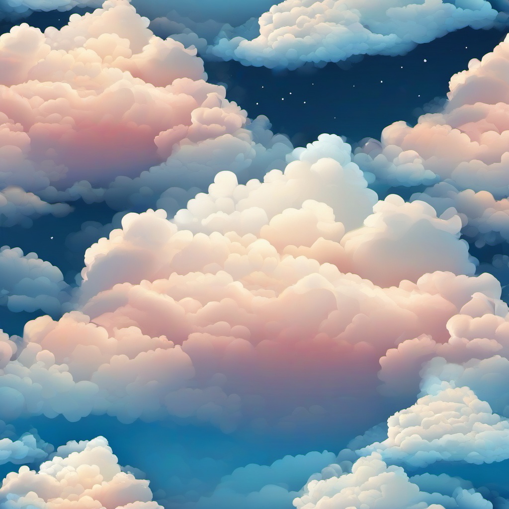 Cloud Background - Heavenly Cloudscape  intricate patterns, splash art, wallpaper art