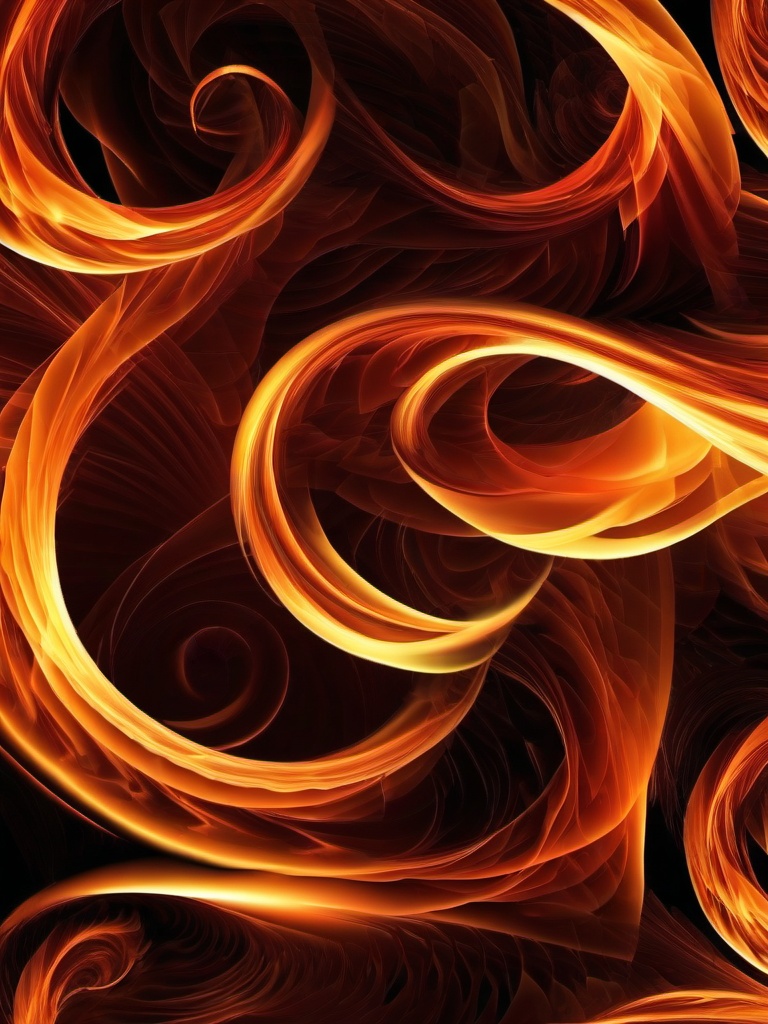 Fire Wallpaper - Flames swirling in spiral shapes  background wallpaper